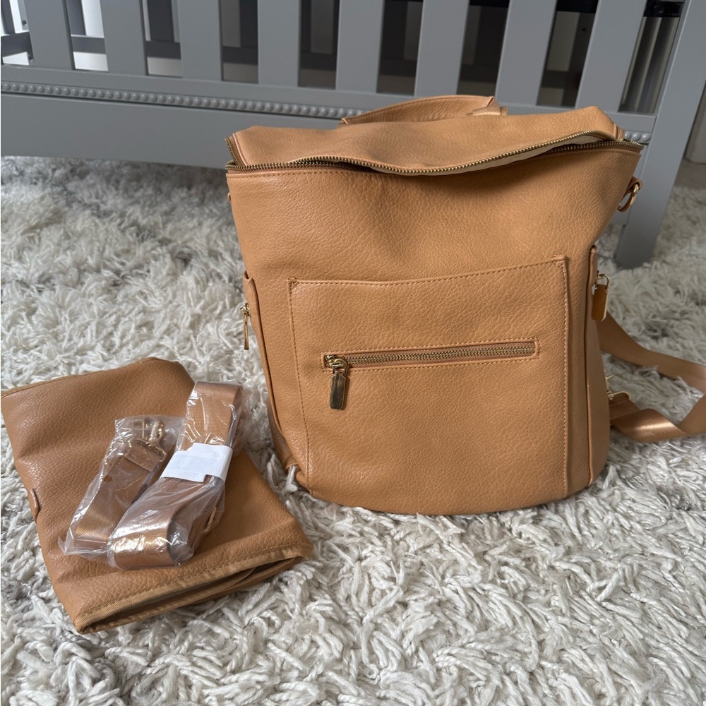 Miss Fong leather diaper bag